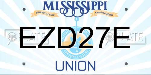 EZD27E Mississippi License Plate