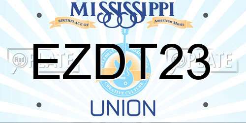 EZDT23 Mississippi License Plate