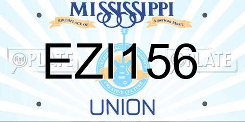 EZI156 Mississippi License Plate