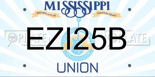 EZI25B Mississippi License Plate