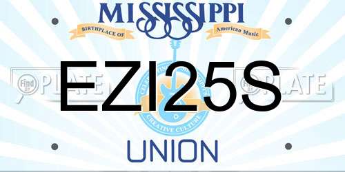 EZI25S Mississippi License Plate
