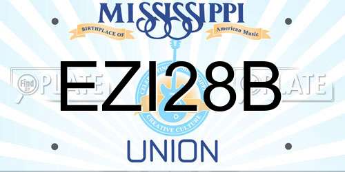 EZI28B Mississippi License Plate