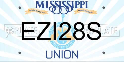 EZI28S Mississippi License Plate