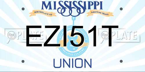EZI51T Mississippi License Plate
