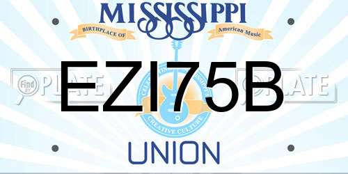 EZI75B Mississippi License Plate