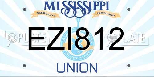 EZI812 Mississippi License Plate