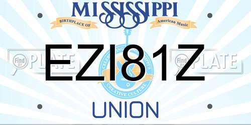 EZI81Z Mississippi License Plate