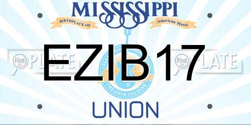 EZIB17 Mississippi License Plate