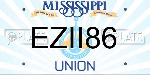 EZII86 Mississippi License Plate