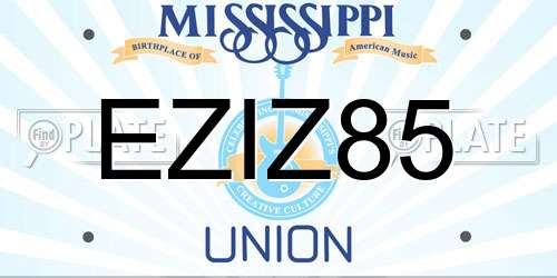 EZIZ85 Mississippi License Plate