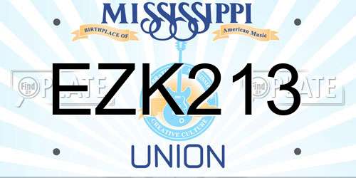 EZK213 Mississippi License Plate