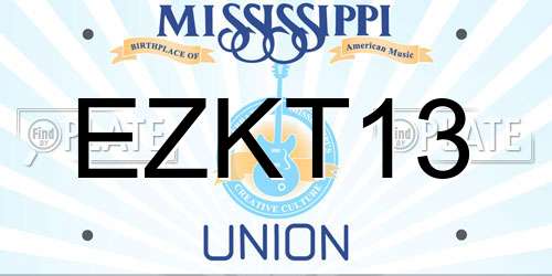 EZKT13 Mississippi License Plate