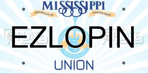 EZLOPIN Mississippi License Plate