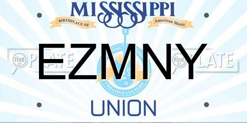 EZMNY Mississippi License Plate