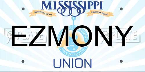 EZMONY Mississippi License Plate