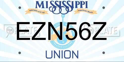 EZN56Z Mississippi License Plate