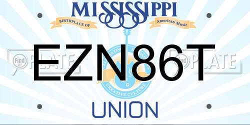 EZN86T Mississippi License Plate