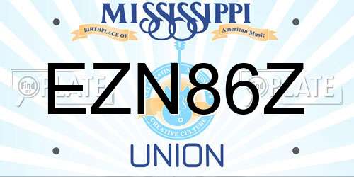 EZN86Z Mississippi License Plate