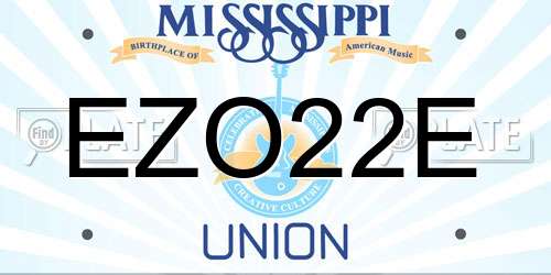 EZO22E Mississippi License Plate