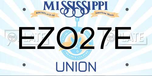 EZO27E Mississippi License Plate
