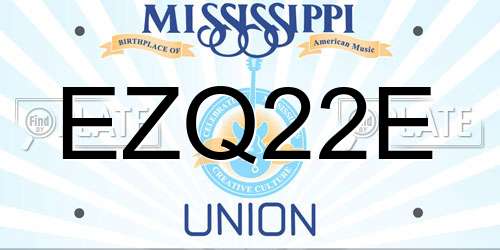 EZQ22E Mississippi License Plate