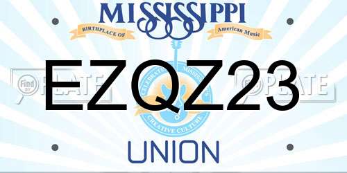 EZQZ23 Mississippi License Plate