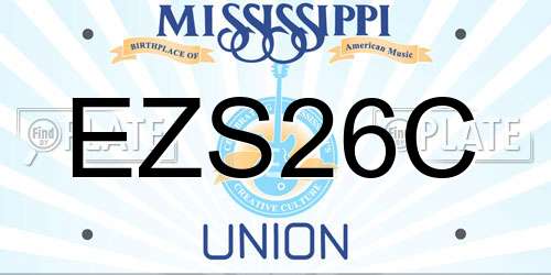 EZS26C Mississippi License Plate