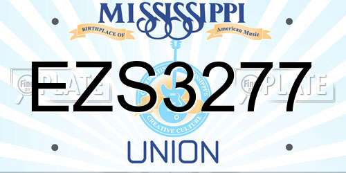 EZS3277 Mississippi License Plate
