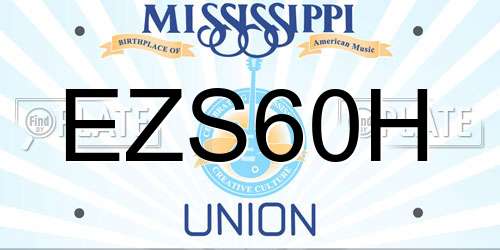 EZS60H Mississippi License Plate