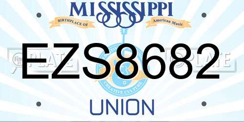 EZS8682 Mississippi License Plate