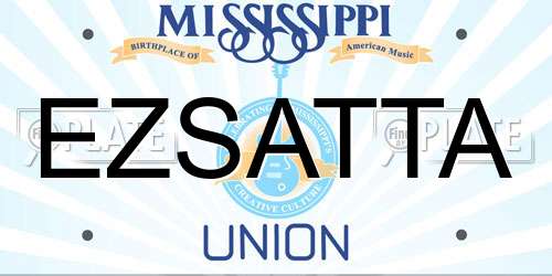 EZSATTA Mississippi License Plate