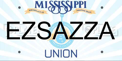 EZSAZZA Mississippi License Plate
