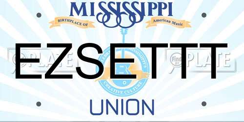 EZSETTT Mississippi License Plate