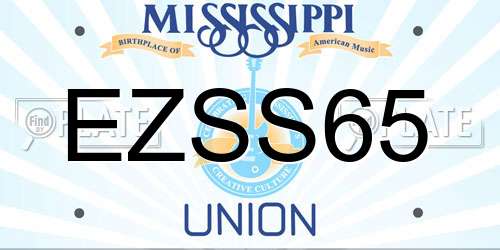 EZSS65 Mississippi License Plate