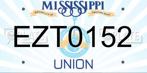 EZT0152 Mississippi License Plate