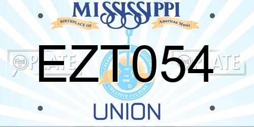 EZT054 Mississippi License Plate