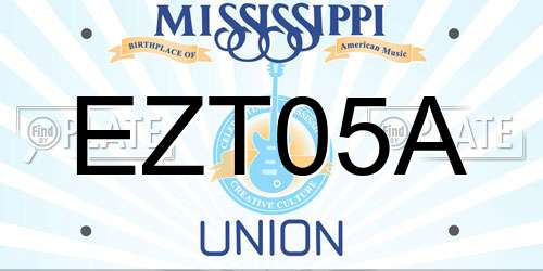 EZT05A Mississippi License Plate