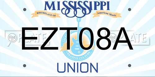 EZT08A Mississippi License Plate