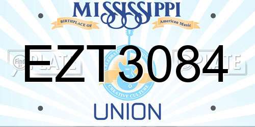 EZT3084 Mississippi License Plate