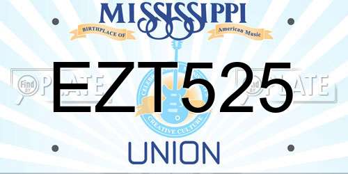 EZT525 Mississippi License Plate