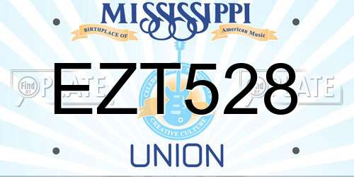 EZT528 Mississippi License Plate