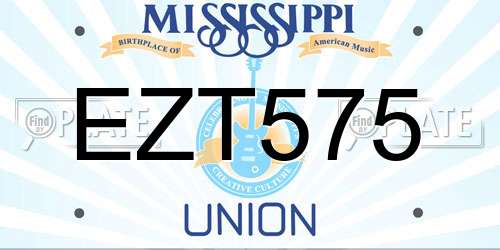 EZT575 Mississippi License Plate