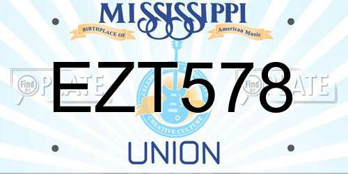 EZT578 Mississippi License Plate
