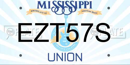 EZT57S Mississippi License Plate