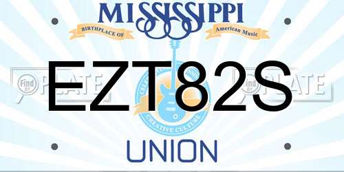 EZT82S Mississippi License Plate