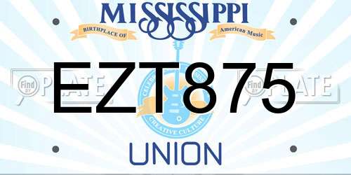 EZT875 Mississippi License Plate
