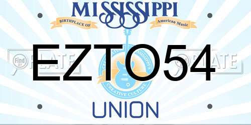 EZTO54 Mississippi License Plate