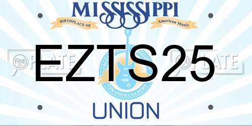 EZTS25 Mississippi License Plate