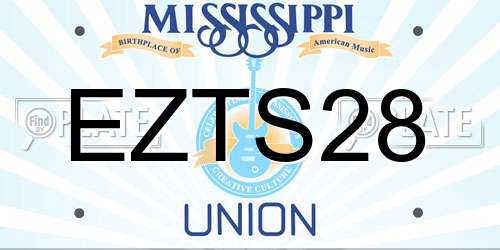 EZTS28 Mississippi License Plate