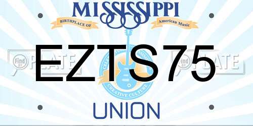 EZTS75 Mississippi License Plate